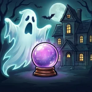Supernatural mysteries, ghosts, and eerie phenomena stories illustration
