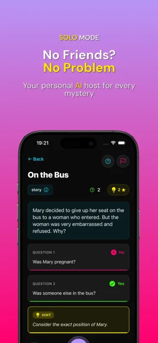 Mode détective solo avec assistant IA interactif répondant par la voix en temps réel