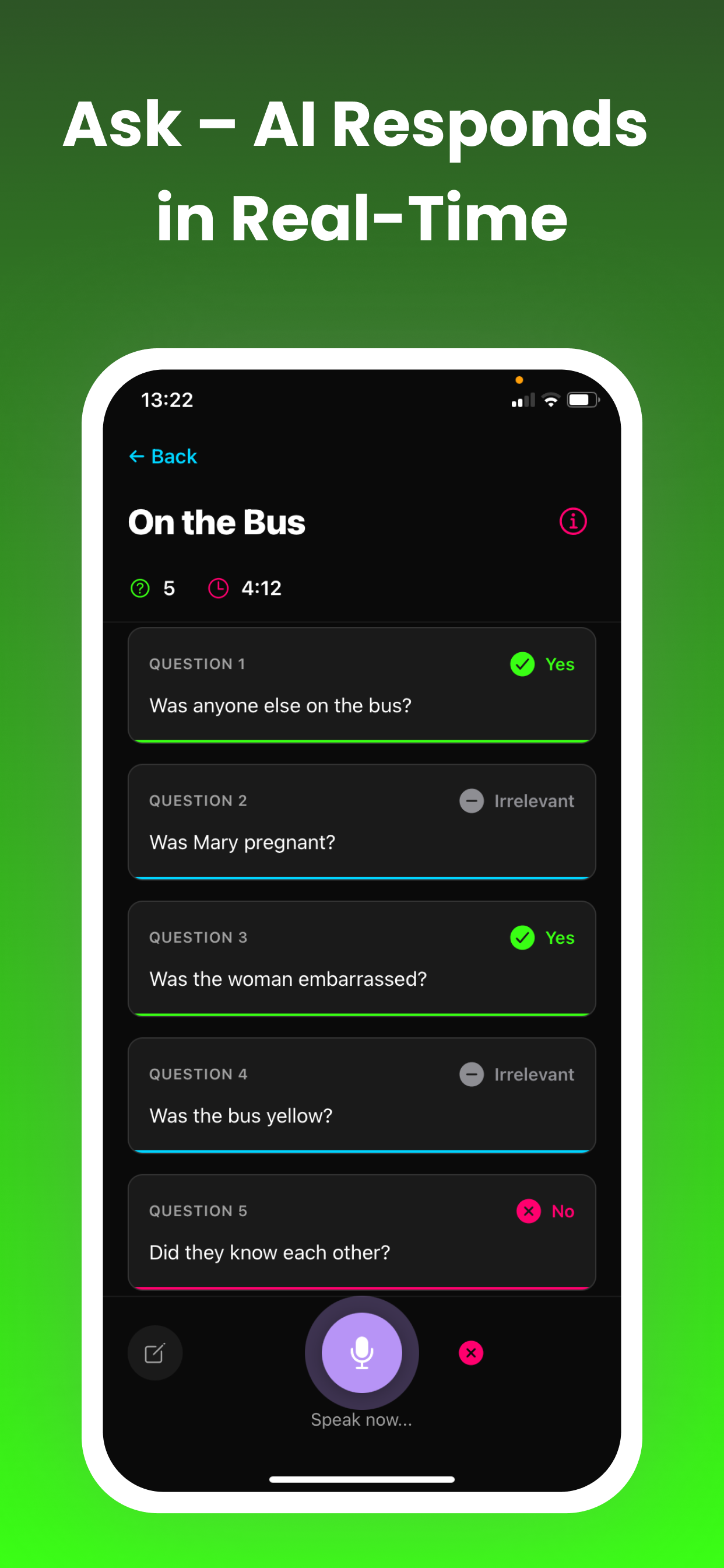 Ask - AI responds in real-time